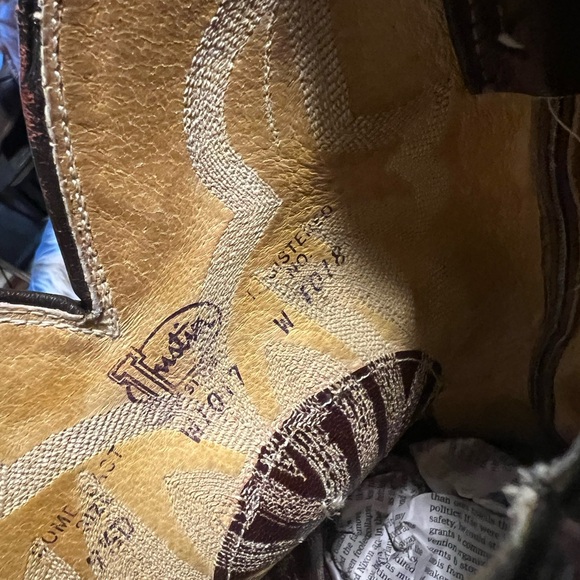 Justin Boots Chestnut brown Western GIANT GATOR & Leather western Boots-Sz 9.5 D - Picture 7 of 14